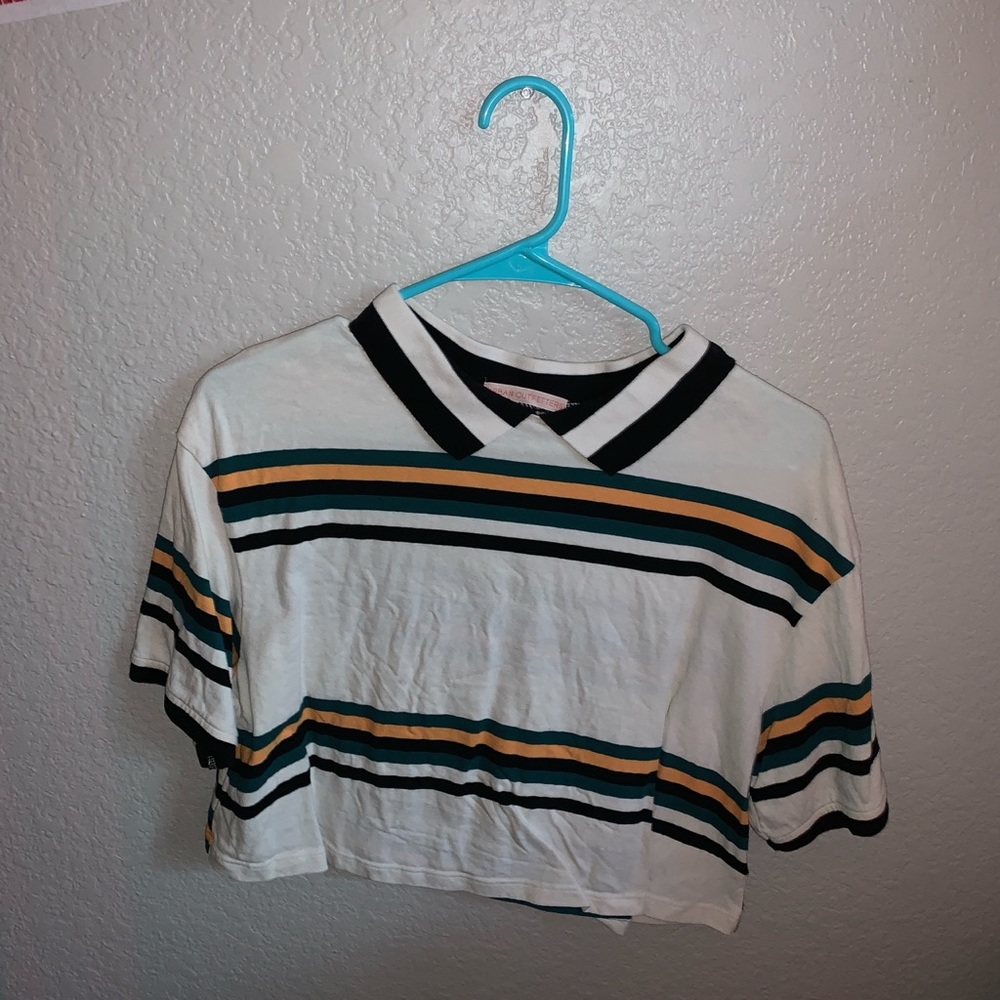 urban outfitters cropped collared top